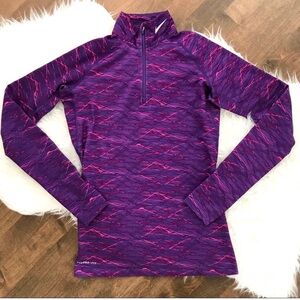 Nike Pro Combat Fitted Womens Pullover in Purple & Pink Size Medium